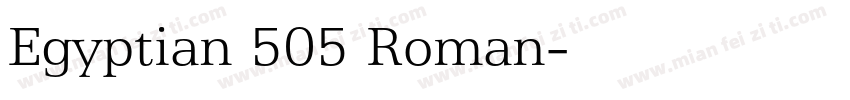 Egyptian 505 Roman字体转换